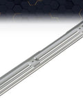 Top Shelf Chrome Door Sill Plates Pair With Plug And Play Hardware For Chevy And Gmc Full Size Ck Pickup Trucks 1967 Through 1972 Tough As Nails Step Guard Trim Replacement close-up of metal sill plate detail