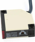 E3JK-DS30M2 Specular Diffuse Reflection Sensor with 30 cm range, photoelectric switch, close-up of sensor housing and cable