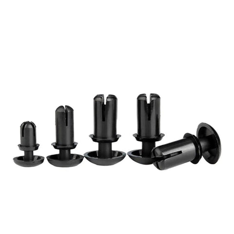 Heavy Duty Nylon Expansion Rivet Clips Self Locking Push Pin Fasteners For Auto Trim Panels tool-free design in various sizes.