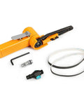 Fafeicy Pneumatic Belt Sander Air Grinder Polishing Machine 20Mm By 520Mm With Adjustable Angle for auto repair and metal shaping.