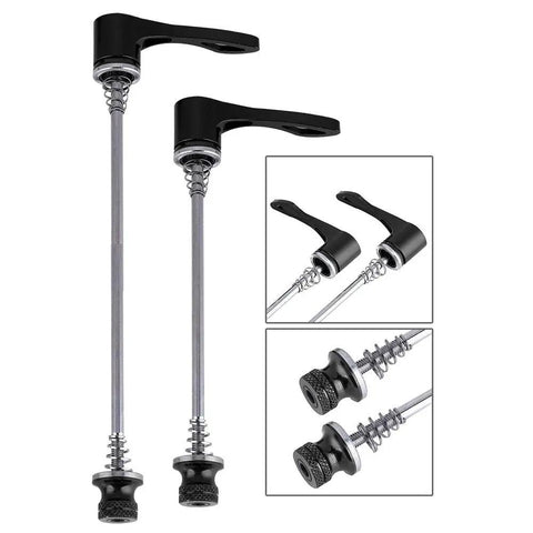 One Pair Quick Release Bicycle Skewers Hollow Shaft Axle Set 157mm 197mm For Road Bikes Mountain Bikes And Trainers Replacement Parts Black Easy Install Durable And Lightweight