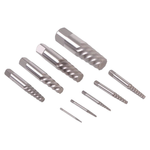 9 Piece Jumbo Screw Extractor Set For Removing Broken Screws Bolts Studs And Pipes Pro Grade Heavy Duty Durable Construction