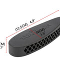Grind-To-Fit Recoil Pad For Rifles And Shotguns, Silicone Buttstock Pad In Black, 4.9x1.5x0.7 inch dimensions, side view