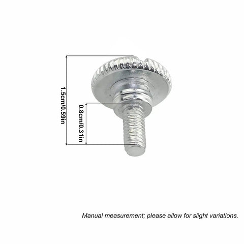 10 Pcs Universal Sewing Machine Presser Foot Screws With Knurled Large-Head Grip, Grab-and-Go Hand Tightening For Quick-Change Replacement Spares For Domestic And Industrial Machines, Heavy-Duty Iron Construction, Metal Silver Finish, 1.5cm screw