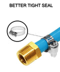 5 Piece Hose Barb Fittings Kit One Quarter Inch Barb To One Quarter Inch NPT Male Brass Adapter Connector With Hose Clamp