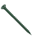 Top Shelf Green Deck Screws Two And A Half Inch Star Drive Bugle Head For Exterior Woodwork Built Like A Tank For Smooth Decking Jobs No Prep Work Needed Heavy Duty Bulk Pack Driver Bit Included - single screw image.