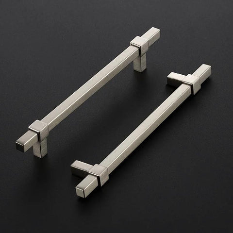 Brushed Nickel Cabinet Handles 25 Pack For Cabinets And Drawers 6-1/4 Inch Center To Center Stainless Steel Cabinet Pulls