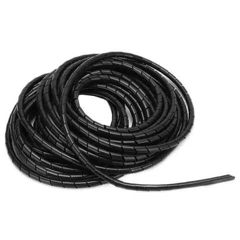 Spiral Cable Wrap 8mm Black Flexible Wire Organizer Sleeve For Tangle Free Cable Management Durable PVC 32.8ft Length Ideal For Wiring Electronics Kits And Diy Projects
