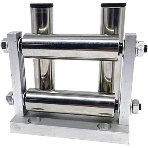 Top Notch Slick Operation Four Roller Guide Wheel Cable Wire Lead Block With Two To One Ratio Pulley System For Heavy Duty Wire Rope Routing And Easy Mounting Hardware Built Tough For Jobsites