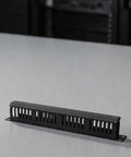 Rock Solid 24 Port Network Patch Panel For 19 Inch Rack Mount With Standard Rj45 Jacks Heavy Duty Cable Management Gear Total Wire Wrangler For Server Rooms And It Closets Black Finish, black cable management duct.