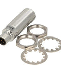 Analog 3-Wire DC Inductive Sensor With 18 Mm Threaded Barrel Shielded For Precise Measurement and Installation Hardware
