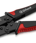 Ratcheting Wire Crimping Tool For Insulated Terminal Connectors, Heavy Duty Crimping Pliers For AWG 22 To 10, black and red.