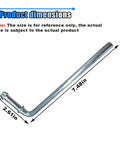 Two Pack Seven Point Five Inch Ninety Degree Weld In Exhaust Hanger Rods For Universal Exhaust System Carbon Steel