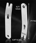 Dimensions of Six Piece Mini Crank Crowbar, 3 Inch Stainless Steel Pocket Pry Bar Keyring, Dope Multifunctional EDC Tool