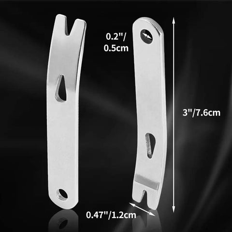 Dimensions of Six Piece Mini Crank Crowbar, 3 Inch Stainless Steel Pocket Pry Bar Keyring, Dope Multifunctional EDC Tool