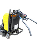 Walk Behind Concrete Floor Grinder With 12 Grinding Heads, adjustable armrest visible, 7.5 kW, 220V epoxy grinding machine side view