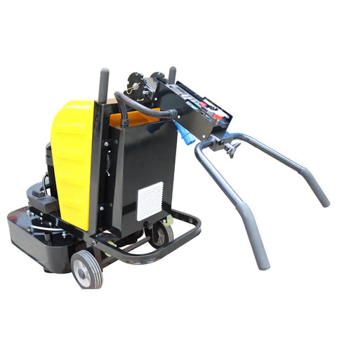 Walk Behind Concrete Floor Grinder With 12 Grinding Heads, adjustable armrest visible, 7.5 kW, 220V epoxy grinding machine side view