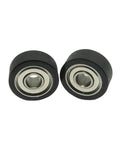 Close-up of Polyurethane Coated Roller With 684ZZ Bearing 4x12x4mm PU Cover Furniture Guide Wheel 10 Piece Set for Drawer Slides