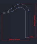 Schematic dimensions of Heavy Duty Workbench Holdfast Clamp For Woodworking, showing 205mm height and 160mm reach