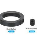 Beefy 2 Inch Bore Shaft Collar Set Screw Style Clamping Collars Carbon Steel Black 2 Pack with M10 Screws