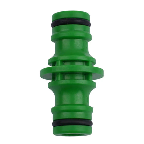 Double Male Hose Connector Quick Connect Set Durable Plastic Garden Hose Adapters With Rubber O Ring Easy Snap On Two Way Fit For Quick Watering No Fuss Leak Free