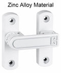 Adjustable Flip Gate Latch Lock For Sliding Barn Doors Heavy Duty Zinc Alloy Build smooth latch handle with white finish