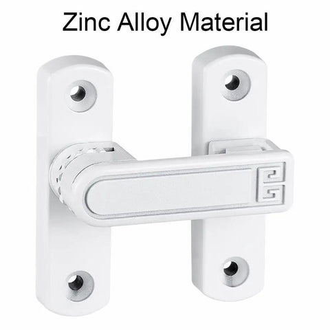 Adjustable Flip Gate Latch Lock For Sliding Barn Doors Heavy Duty Zinc Alloy Build smooth latch handle with white finish