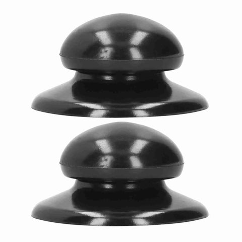Upgrade Your Kitchen Crew With This Badass Pot Lid Handle Kit Featuring High Quality Phenolic Plastic Knobs For Sturdy Universal Cooking Pots With Simple Setup And Tough Grippy Handles For Any Chef On The Block. Two black phenolic plastic pot lid handles