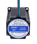 Front view of STEPPERONLINE Nema 23 stepper motor, 1.9Nm torque, 2.8A, 8mm shaft, 57x57x76mm, 4-wire bipolar