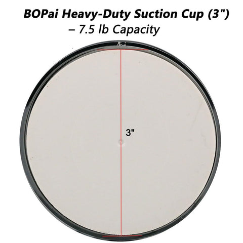 Sturdy Chrome Suction Cup Shower Head Holder For Handheld Showers No Drill Required 3-inch round suction cup close-up