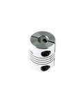 Pro Grade Cnc Linear Guide Rail Kit Sbr12-400 Paired With Sfu1204-400Mm Ball Screw showing a polished steel coupling for CNC applications.