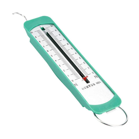 10 Newton Spring Dynamometer For Physics Lab Experiments A Hands On Dope Tool To Measure Force And Mass Up To 1 Kilogram Easy To Use Classroom And Home School Lab Instrument For Great Hands On Practice, green plastic 15.5 cm