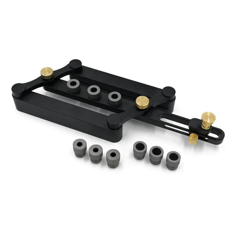 Pro Grade Adjustable Locating Pin Fixture Kit For Milling Cutter Self Centering Drill Guide And Punch Locator For Woodworking Tool Accessories Side And End Milling 6 8 10 Millimeter aluminum fixture with 9 sleeves