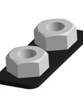 Ranger Hinge Plate OEM Part 5256140-458 for UTV, metal hinge with two mounting nuts, engineered for precise fit and durability.