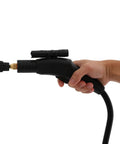 Badass 1700W High Temp Portable Handheld Steam Cleaner 110V Nuclear Pressure Steam Machine handle with adjustable nozzle.