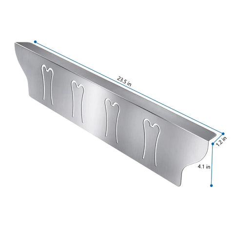 Stainless Steel Stove Gap Covers 2 Pack For Kitchen Counter Gaps, Heat Resistant And Easy To Clean Range Filler with dimensions