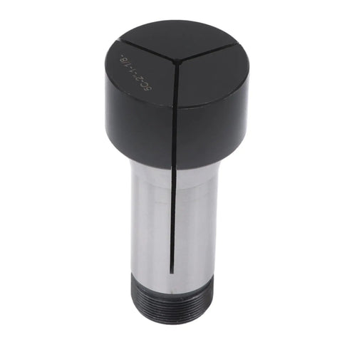 2 Inch Precision 5C Step Collet Lathe Fixture For Machinists And Gearheads Slotted Faceplate Mount High Accuracy Steel Construction 2 Inch Head Diameter One And One Eighth Inch Thickness Great For Milling Turning And Setup On Lathes. black steel 5C step collet lathe fixture with slotted face and threaded base