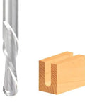 Solid Carbide Down Cut Ball Nose Spiral Router Bit, Half Inch Diameter, One And One Quarter Inch Cutting Length, Half Inch Shank, Quarter Inch Radius diagram