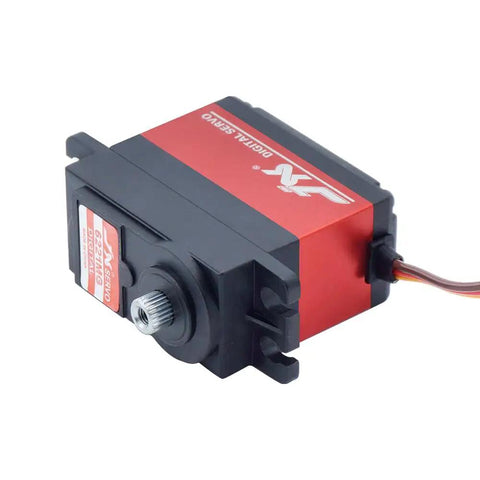 PDI-6221MG 20Kg High Torque Digital Coreless RC Servo With Metal Gears And Aluminum CNC Gears for RC vehicles, close-up view.