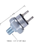 Air Pressure Switch For Air Compressors And Air Ride Systems Built To Last Eighty Five To One Hundred PSI One Eighth Inch NPT DC 24V And DC 12V Ready