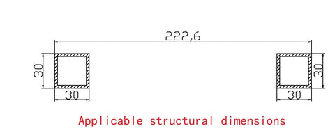 Diagram of dimensions for 2 Pack Miter Saw Mounting Brackets For DMS01A DMS03A And PM7002 Stand, showing structural measurements