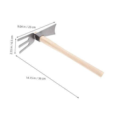 Dual Head Cultivator Garden Hoe For Lightweight Outdoor Yard Work Portable Sturdy Metal Garden Tool Weeding Tilling And Plant Care