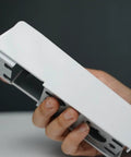 Hand holding Heavy Duty Chest Freezer Door Hinge With Spring And Cover Replacement Part For Top Opening Freezers Built Tough
