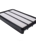 Premium Air Filter 1433041 for Cars and Trucks, easy install, high performance filtration, shown in black frame with white pleats