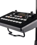 40 Channel Digital Personal Mixer With Customizable Source Routing Level And Pan Control 16 Assignable Keys MADI Dante Or EtherSound Compatibility PoE Powered Perfect For Live Sound Engineers And Gig Setups on stand.