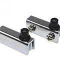 Two Pack Glass Door Pivot Hinges For Cabinets Wardrobes TV Cabinets And Bookcases Silver Clamp Clip Hardware Durable And Easy To Install