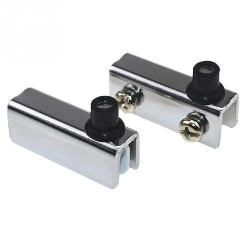 Two Pack Glass Door Pivot Hinges For Cabinets Wardrobes TV Cabinets And Bookcases Silver Clamp Clip Hardware Durable And Easy To Install