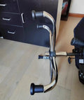 5 Pack Top Shelf Bell Glides For Office Chairs And Desk Stools No Sweat Caster To Stationary Switch showing metallic frame and grips.