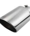 4 Inch Inlet To 8 Inch Outlet Stainless Steel Exhaust Tip 15 Inch Bolt On Tail Pipe With 45 Degree Angled Cut Universal Fit For Car And Truck Mirror Polish Finish Durable Muffler Tip