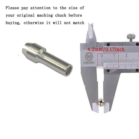 Pro Grade Ten Piece 1/8 Inch Collet Nut Set With 1/8 Inch Collet Clamping Nut And Three Jaw Keyless Chuck size measurement